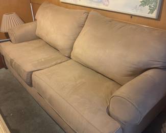 very nice condition micro suede sofa
