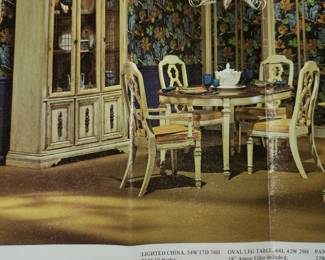 Vintage Stanley "Treasury" dining table and and china cabinet (photos to come)