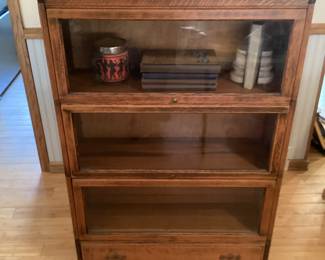 Antique 3 stack lawyers bookcase
