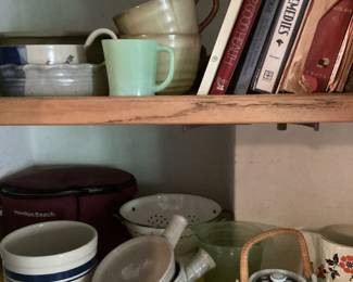 Misc kitchen items - cookbooks