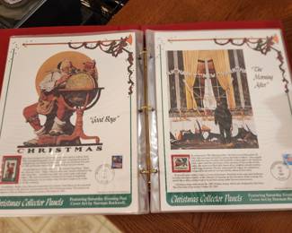 Norman Rockwell Christmas Collection book of stamps