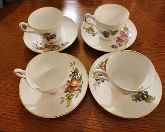Regency English set of 4 tea cups