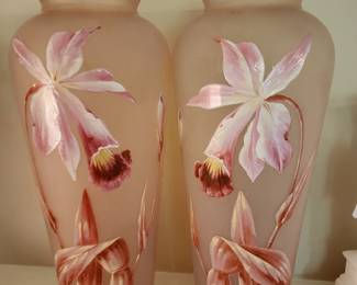 2 tall vases