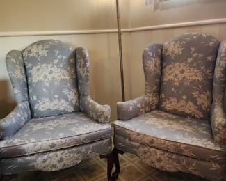 2 wing back chairs
