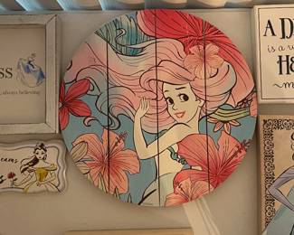 Variety of Disney Princess decor