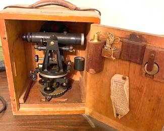 Antique surveyor wooden case