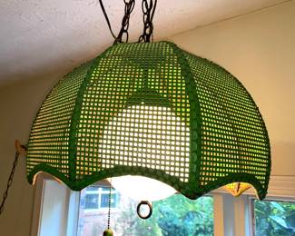 70’s wicker swag light