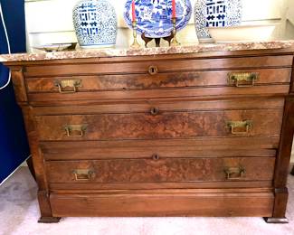 Vintage dresser with marble top