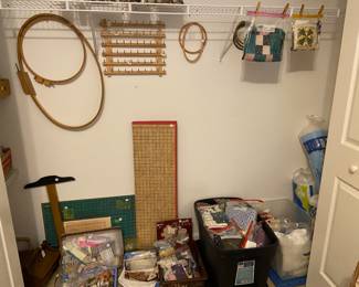 Quilt fabric, cutting boards, stencils, templates, rotary tools, scissors, batting and more!
