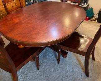 Dining Table & Chairs, with leaf