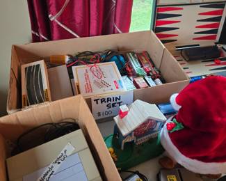 Vintage train set and Nintendo system, along with some other fun things!
