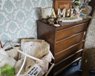 Vintage bassinet along with some home decor items!