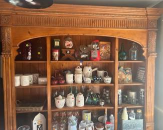 Gumball machines- top shelf Rae Dunn, glassware, cool stuff everywhere!