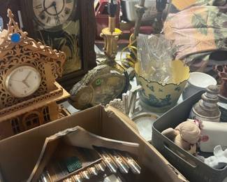 Clocks and candles and lamps