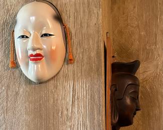 Noh mask flask
