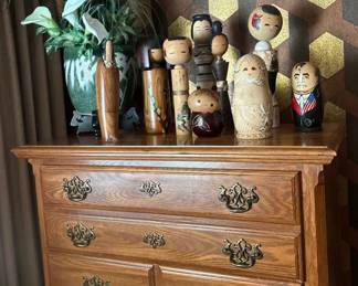 Vintage Kokeshi dolls. Many lovely examples