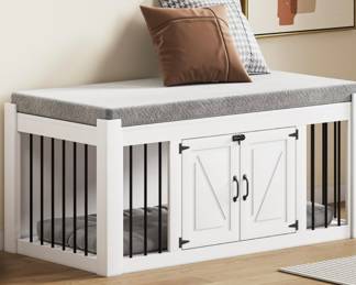 Faceket dog crate with padded seat