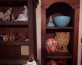 Beautiful wooden cabinets with shelves for display