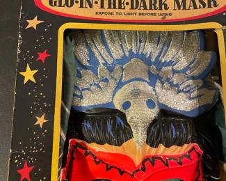 Vintage Ben Cooper Glo-in-the-dark mask from the 1960's in original box
