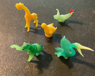 Rare Vintage Nosco Cracker Jacks Blown Glass Prizes Miniature Figures 1950's