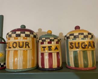 Debbie Mumm Sakura Colorful Canister set