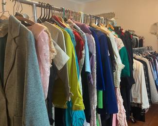 Racks and racks of vintage clothing