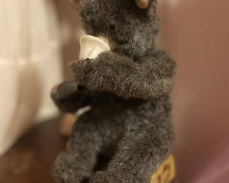 Antique 1950's Alps Picnic Pepsi Cola Advertising Mohair Drinking Bear. This rare bear and first run of this toy was used without permission from Pepsi and made them stop using it.