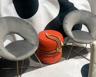 Modern chairs $50 each and stools $40