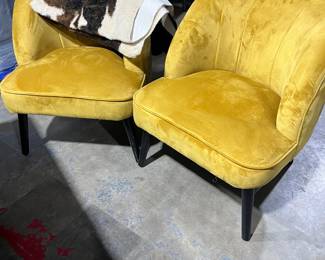 Chairs, great shape $60 each and cowhide rug $25