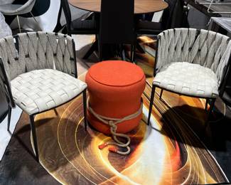 Chairs $60 a piece very cool! Center stool $40