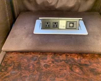 Electric outlets in between seats