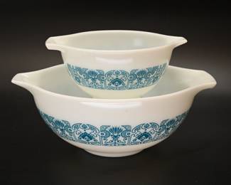 Horizon Blue Pyrex Mixing Bowls