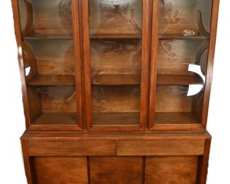 Bubble Glass Mid Mod Credenza
