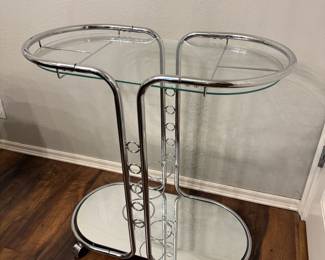 Lightweight chrome finish bar cart recently bought from Wayfair