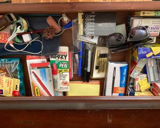 Lots of office supplies