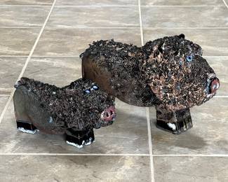 One-of-a-kind Handcrafted pair of Javelina