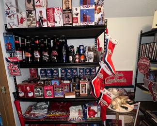 STL Cardinals- Bobbleheads, Stockings, Harmonicas, Jerseys, Shirts, Umbrella, Magnets, World Series Champagne, Beer, Baseballs, Handmade Baseball Table, Pictures