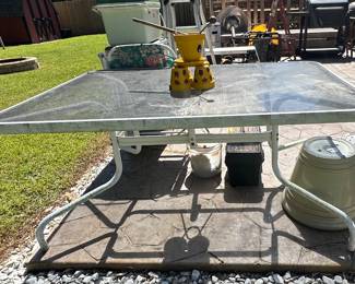 Glass Top Patio Table