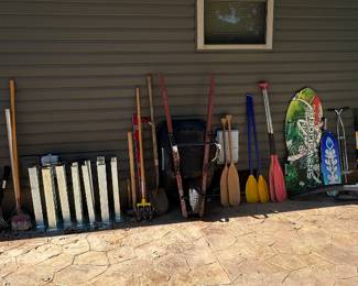 Long Handle Tools; Sleds; Step 2 Safari Wagon; Snow Boards; Oars; Metal Posts for Vinyl Fencing