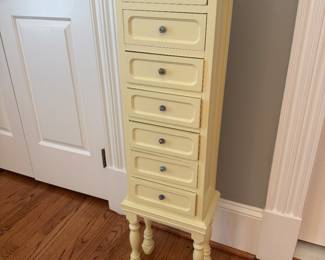 7 Drawer Jewelry Cabinet (11"W x 40"H x 7"D)