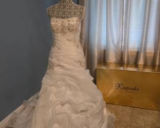 Size 12 Wedding gown. Professionally cleaned.