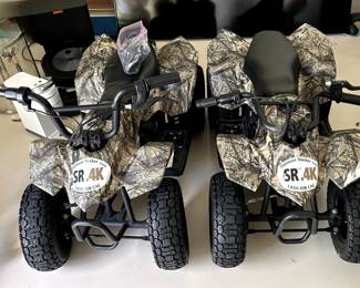 Battery powered child 4 wheelers with chargers. Need chains.