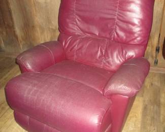 Maroon Leather Lazy Boy Recliner