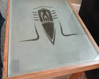 Oldsmobile Glass Top Table