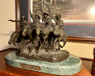 Frederic Remington bronze “Coming Through the Rye”