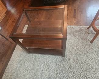 Modern Glass Top Side Table