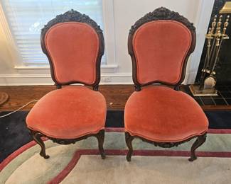 Pair Velvet Chairs