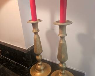 Pair Brass Candlesticks