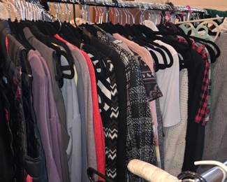 Sweaters, tops, dresses