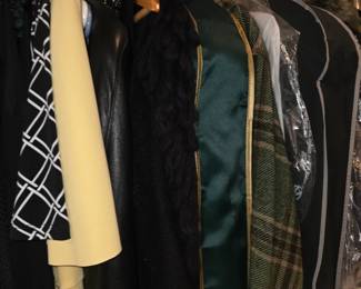 Vintage flannel, coats with fur collars, leather coats, etc